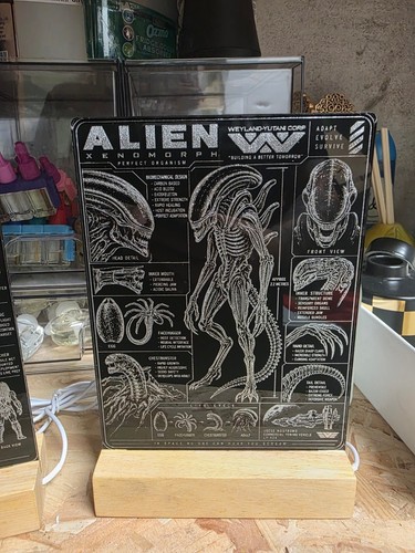 Alien xenomorph led light 4mm - alien,