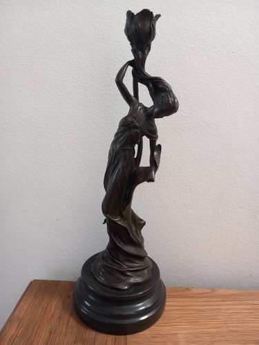Bronze figural water nymph