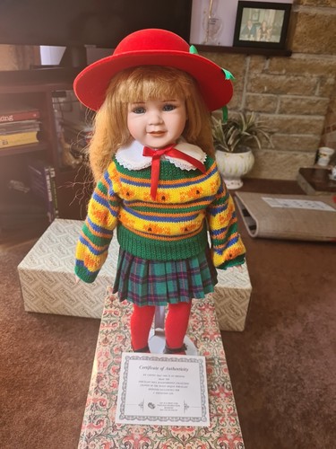 Porcelain vintage doll - vintage,