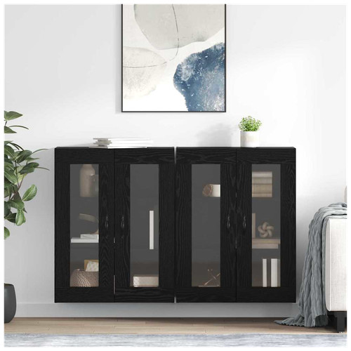 Wall cabinet black oak - wall,