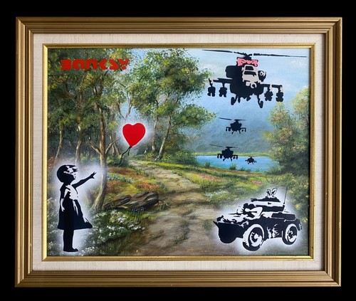 Large banksy 2015 rare stencil - large,