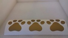 3 x gold dog paw car bumper