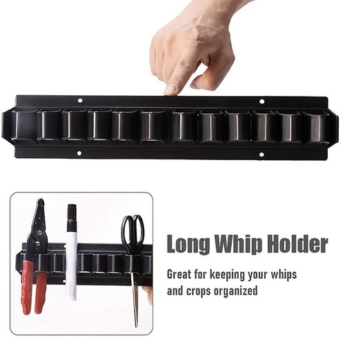 Black whip rack - black, plastic