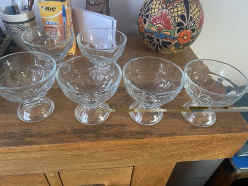 Set clear glass footed - set,