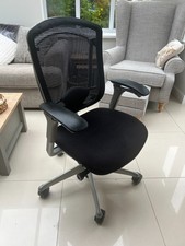 Okamura Contessa Black & Silver Luxury Office Chair Fully Adjustable New Armpads
