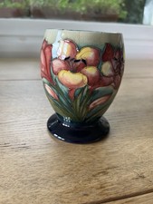 Vintage Moorcroft Vase. Dark Green. Freesia. Excellent Vintage Condition. 10.5cm