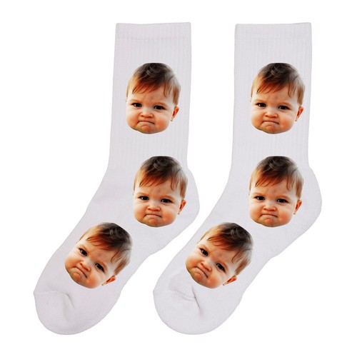 Black crew socks custom - black,