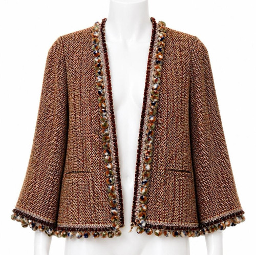 Zara brown red cream tweed - brown,