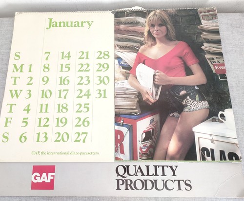 Vintage calendar gaf - gaf, pin