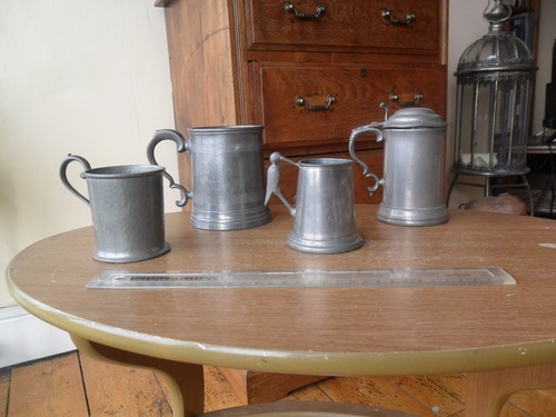 Vintage pewter crown - pewter, &
