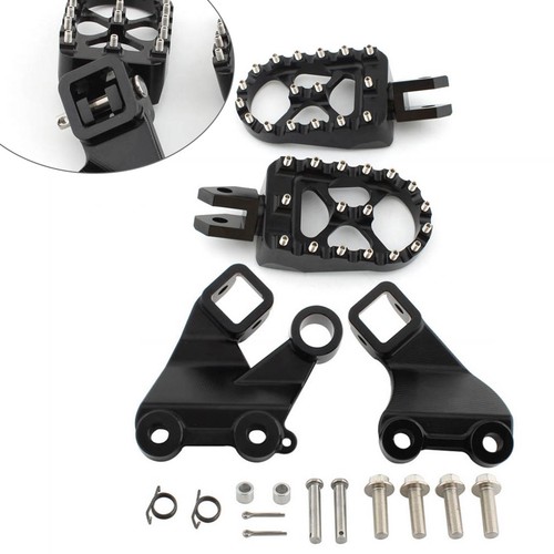Black front footrest footpegs - black,