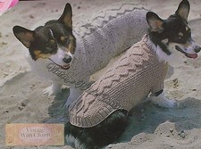 LARGE PRINT Vintage Knitting Pattern Dog Coat Pattern For A Huggable Hound
