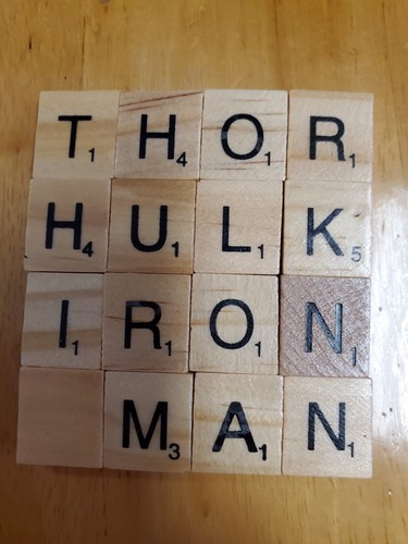 Marvel scrabble tile coasters - marvel,