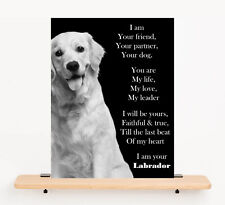 Labrador Dog Pet Plaque metal wall sign kitchen dog lovers I am your friend