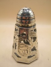 Vintage Silver Mounted Pepperette In The Art Noveau Style
