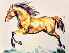 Stallion Running art,original