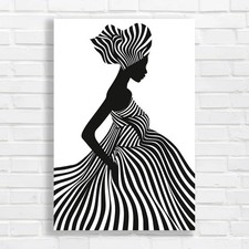 Elegant Zebra Woman Abstract