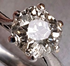 18Ct White Gold 0.75Ct Old Cut