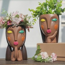 Head Planter Face Flower Pot