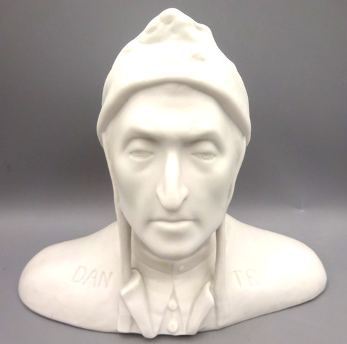 Antique parian bust dante - antique,