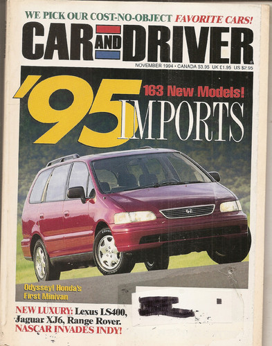 Car driver nov 1994 - &, honda