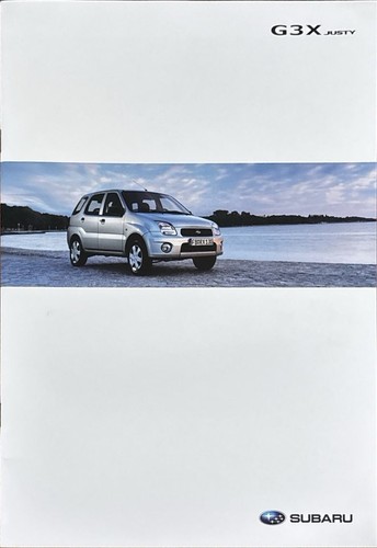 Subaru justy g3x brochure - justy,