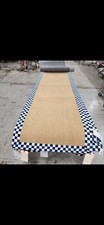 Mackenzie Childs Brand New royal blue Sisal Rug 2'6"x9'