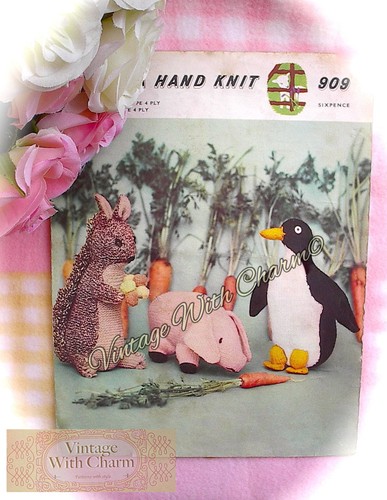 Vintage toy knitting - knitting, pattern