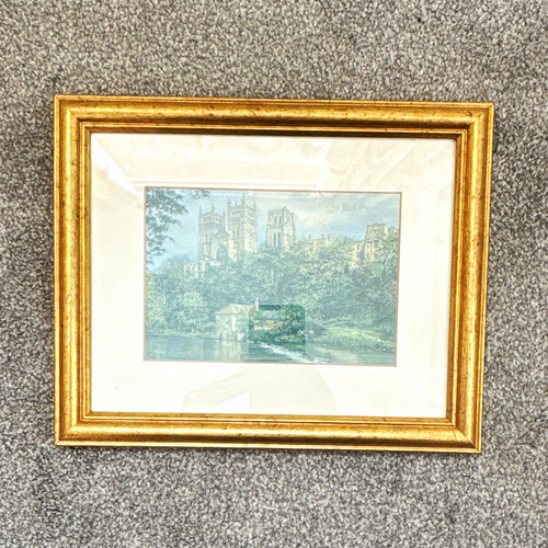 Framed signed durham cathedral - framed,