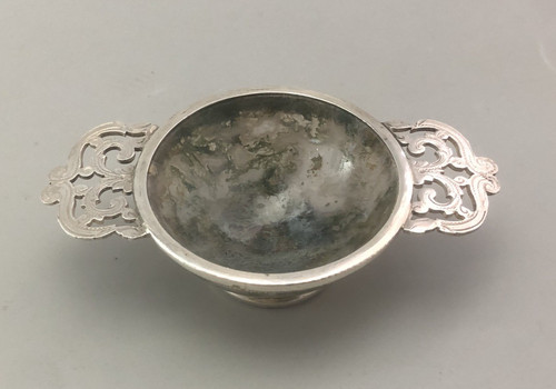 Antique silver mounted - mounted, moss