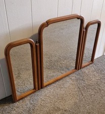 Younger Furniture Dressing Room Mirror 3 Frame Solid Cherry Wood Antique 60-70s