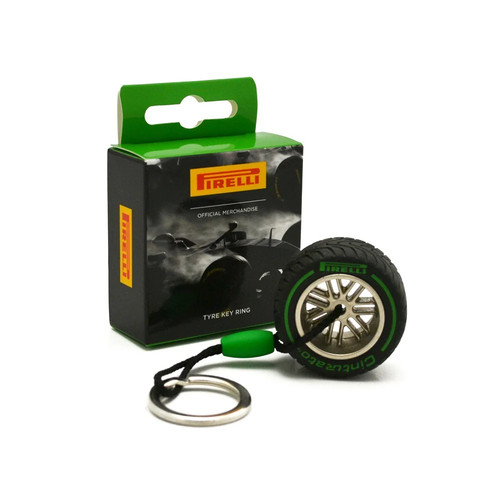 Pirelli tyre keyring green - tyre,