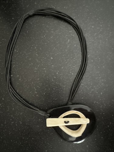 Leather toggle and acrylic - leather,