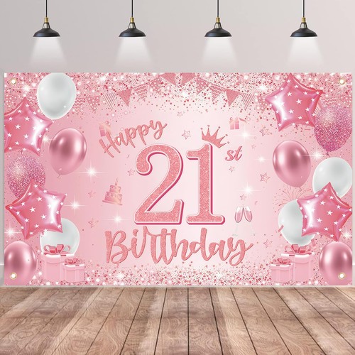 Happy 21st birthday banner - 21st,