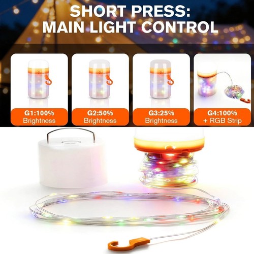 Portable 33ft camping string - 33ft,