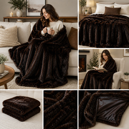 Luxury fluffy faux - luxury,