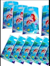 10 X Disney Mermaid Ariel Loot Bags Kids /Children's Birthday Party gift Bag