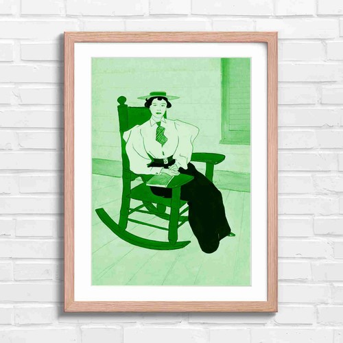 Women vintage rocking chair - women,