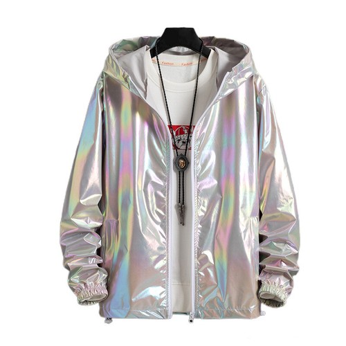Men women shiny hoodie - shiny,