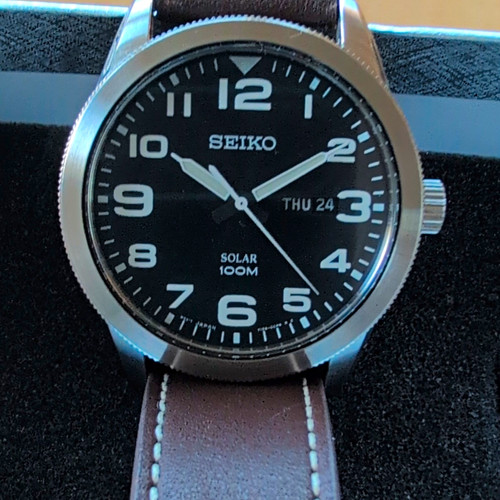 Seiko solar quartz day date - seiko,