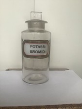 Potassium bromide pharmacy jar - bromide,