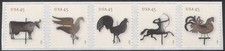 USA 2012 Traditional Arts/Crafts/Weather Vane/Eagle/Cockerels/Cow 5v stp n43806