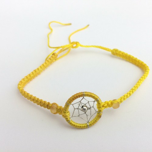 Yellow dream catcher cord - dream,
