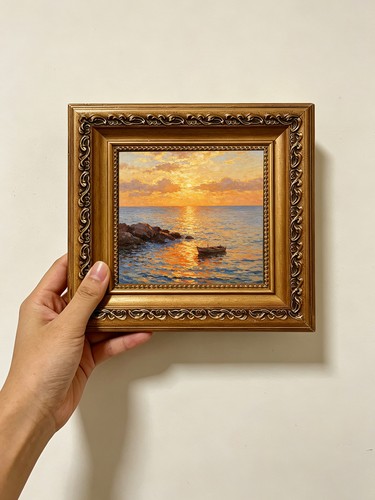 Seaside sunset hand - seaside,