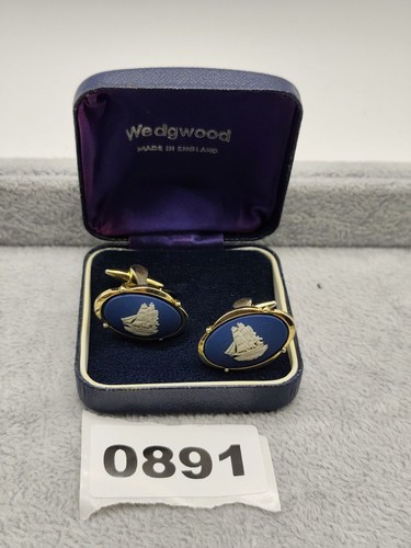 Wedgwood blue white ship - blue,