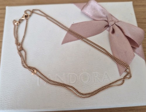 Pandora rose gold plated curb - gold,