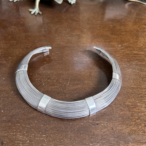 925 silver wire - silver, torque