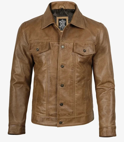 Men real leather trucker - men's,