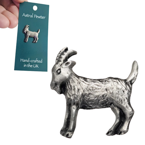 Goat pewter pin - pin, badge