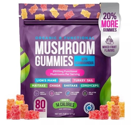 Mushroom gummies 2500mg - mushroom, 80